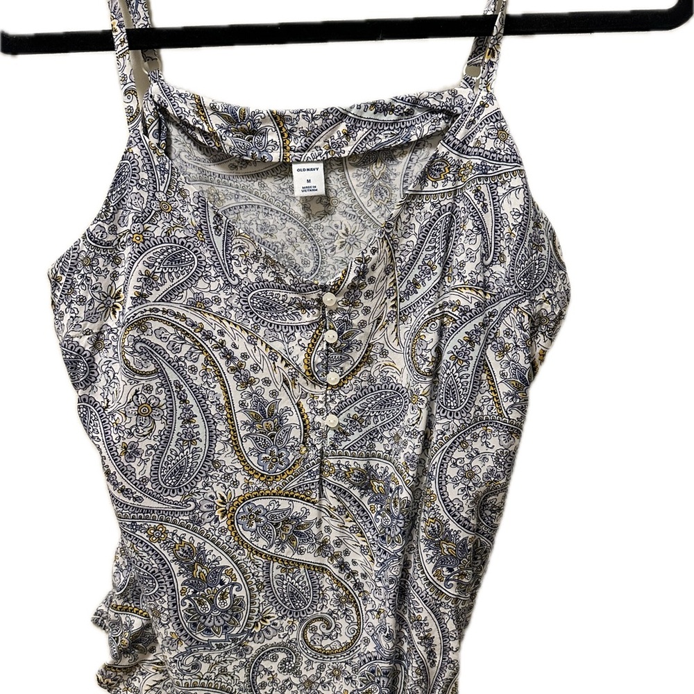 Old Navy Paisley Camisole in Blue and Gold